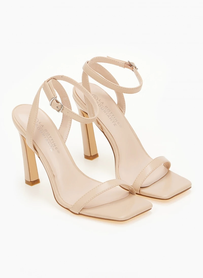 The Fashion Project Πέδιλα καρέ με λεπτή φάσα - Nude 4 The Fashion Project Πέδιλα καρέ με λεπτή φάσα - Nude - Image 4