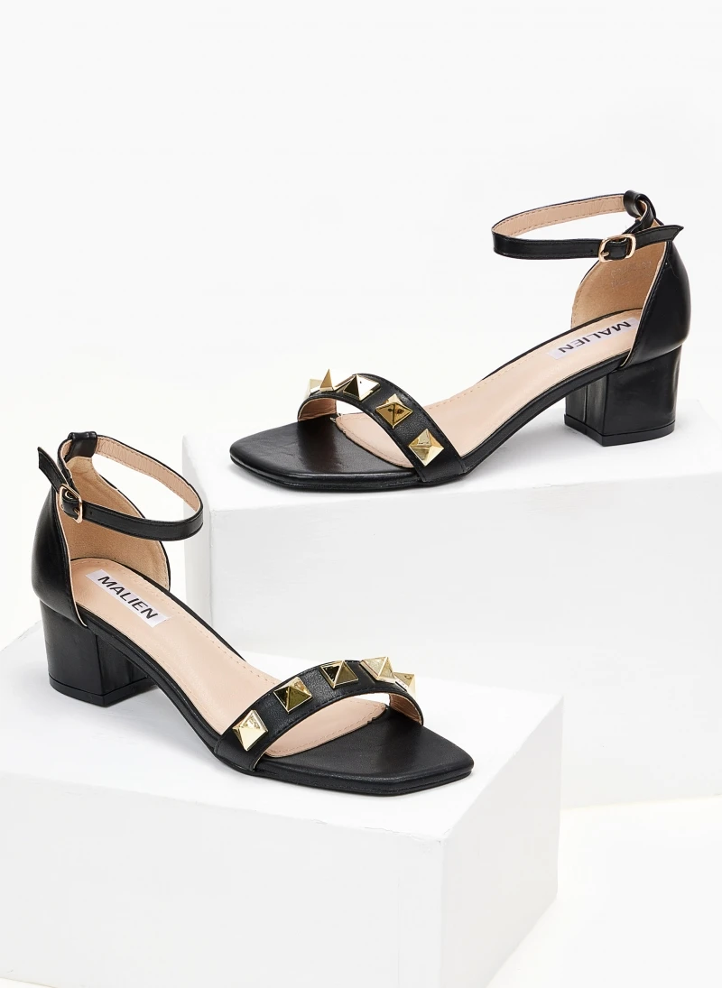 The Fashion Project Πέδιλα καρέ με μεταλλικά στοιχεία - Μαύρο 4 The Fashion Project Πέδιλα καρέ με μεταλλικά στοιχεία - Μαύρο - Image 4