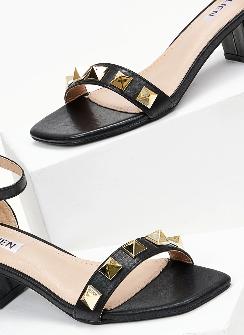 The Fashion Project Πέδιλα καρέ με μεταλλικά στοιχεία - Μαύρο 3 The Fashion Project Πέδιλα καρέ με μεταλλικά στοιχεία - Μαύρο - Image 3