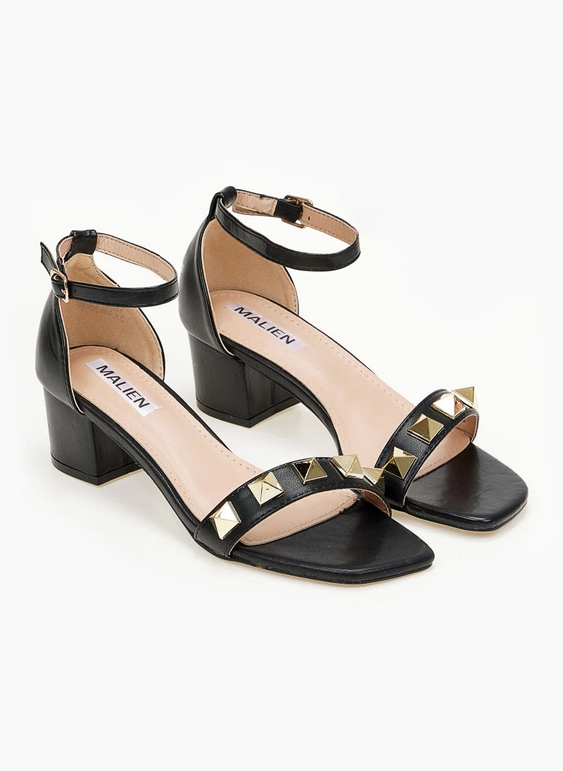 The Fashion Project Πέδιλα καρέ με μεταλλικά στοιχεία - Μαύρο 2 The Fashion Project Πέδιλα καρέ με μεταλλικά στοιχεία - Μαύρο - Image 2