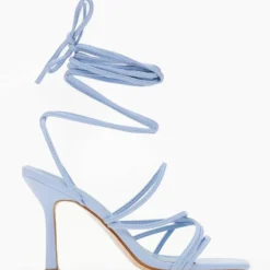 The Fashion Project Πέδιλα Lace Up με λεπτό τακούνι - Γαλάζιο