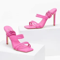 The Fashion Project Πέδιλα Lace Up με λουράκια - Φούξια -Γόβες Εκπτώσεις pedila lace up me lourakia 100899 bo0j