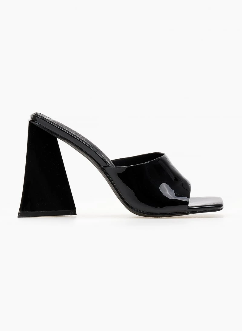 The Fashion Project Mules λουστρίνι με φαρδιά φάσα - Μαύρο 2 The Fashion Project Mules λουστρίνι με φαρδιά φάσα - Μαύρο - Image 2