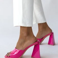 The Fashion Project Mules λουστρίνι με φαρδιά φάσα - Φούξια