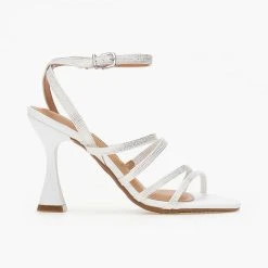 Πέδιλα με ανάγλυφο Pattern VIZZANO 6462.102 - Λευκό/Ασημί -Γόβες Εκπτώσεις pedila me anaglufo pattern vizzano 6462102 102952 dlk8