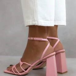 The Fashion Project Πέδιλα με κόμπους στο πλάι - Ροζ -Γόβες Εκπτώσεις pedila me kompous sto plai 104679 1418