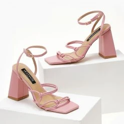 The Fashion Project Πέδιλα με κόμπους στο πλάι - Ροζ -Γόβες Εκπτώσεις pedila me kompous sto plai 104679 tweu 1