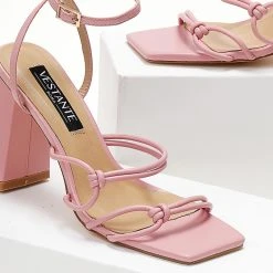 The Fashion Project Πέδιλα με κόμπους στο πλάι - Ροζ -Γόβες Εκπτώσεις pedila me kompous sto plai 104679 xtw9