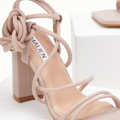 The Fashion Project Πέδιλα με Lace Up δέσιμο - Μπεζ -Γόβες Εκπτώσεις pedila me lace up desimo 104810 53kv 1