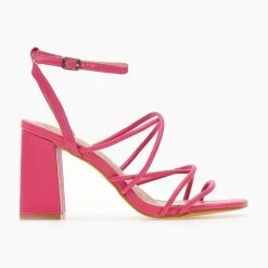 The Fashion Project Πέδιλα με λεπτά λουράκια με μπαρέτα - Φούξια