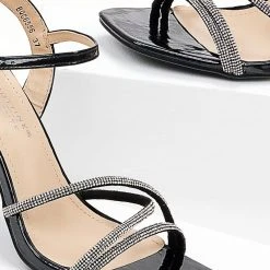 The Fashion Project Πέδιλα με λεπτό τακούνι και Strass - Μαύρο 12 The Fashion Project Πέδιλα με λεπτό τακούνι και Strass - Μαύρο -Γόβες Εκπτώσεις pedila me lepto takouni kai strass 99975 i7tf