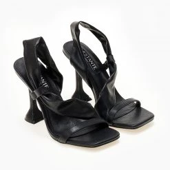 The Fashion Project Πέδιλα με μαλακή λοξή φάσα - Μαύρο -Γόβες Εκπτώσεις pedila me malaki loksi fasa 104653 l5li