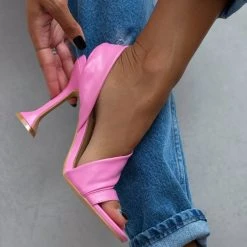 The Fashion Project Πέδιλα με μαλακή λοξή φάσα - Φούξια -Γόβες Εκπτώσεις pedila me malaki loksi fasa 104654 vz9r