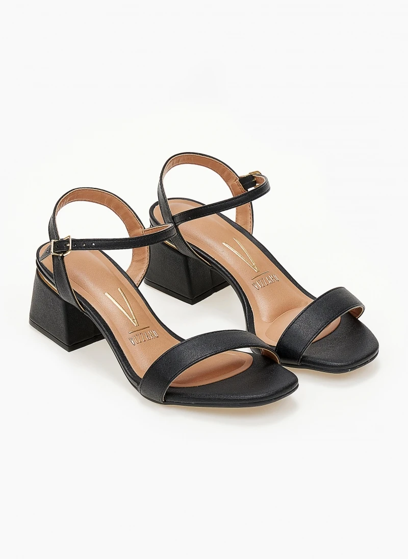 Πέδιλα με μεταλλική λεπτομέρεια VIZZANO 6428.101 - Μαύρο 1 Πέδιλα με μεταλλική λεπτομέρεια VIZZANO 6428.101 - Μαύρο