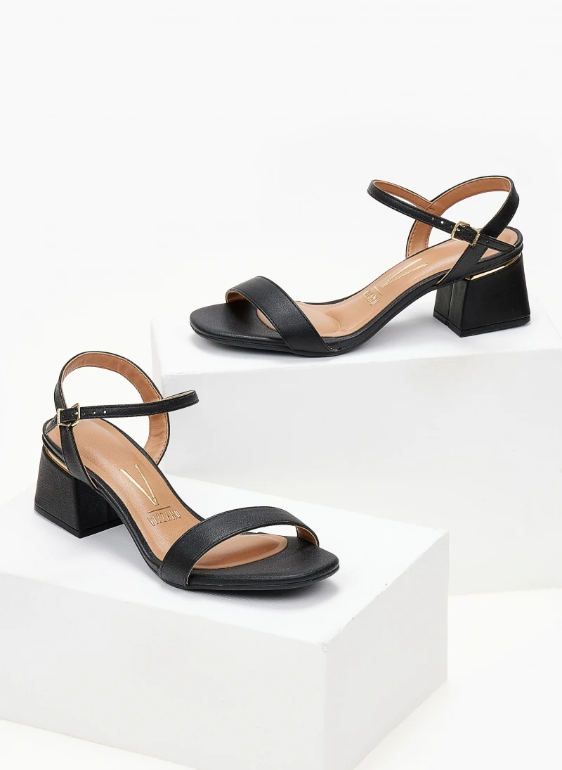 Πέδιλα με μεταλλική λεπτομέρεια VIZZANO 6428.101 - Μαύρο 2 Πέδιλα με μεταλλική λεπτομέρεια VIZZANO 6428.101 - Μαύρο - Image 2