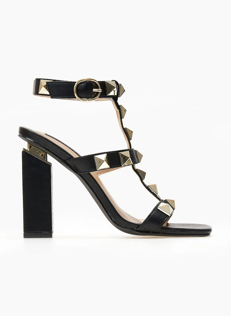 The Fashion Project Πέδιλα με μπαρέτα και μεταλλικά τρουκς - Μαύρο 1 The Fashion Project Πέδιλα με μπαρέτα και μεταλλικά τρουκς - Μαύρο