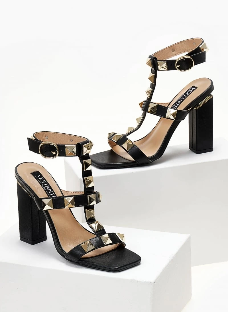 The Fashion Project Πέδιλα με μπαρέτα και μεταλλικά τρουκς - Μαύρο 5 The Fashion Project Πέδιλα με μπαρέτα και μεταλλικά τρουκς - Μαύρο - Image 5