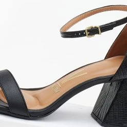 Πέδιλα με Pattern στο τακούνι VIZZANO 6464.102 - Μαύρο -Γόβες Εκπτώσεις pedila me pattern sto takouni vizzano 6464102 106422 ikwd 1
