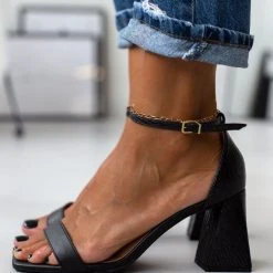 Πέδιλα με Pattern στο τακούνι VIZZANO 6464.102 - Μαύρο -Γόβες Εκπτώσεις pedila me pattern sto takouni vizzano 6464102 106422 smo0