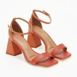 Πέδιλα με Pattern στο τακούνι VIZZANO 6464.102 - Κεραμιδί -Γόβες Εκπτώσεις pedila me pattern sto takouni vizzano 6464102 106424 n6bz