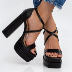 The Fashion Project Πέδιλα με ψηλή φιάπα - Μαύρο