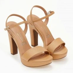 Πέδιλα με ψηλό τακούνι και φιάπα VIZZANO 6292.200 - Μπεζ -Γόβες Εκπτώσεις pedila me psilo takouni kai fiapa 103025 ig8v