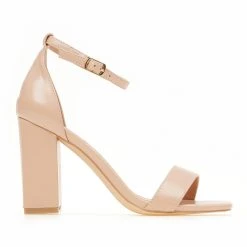 The Fashion Project Πέδιλα με ψηλό τετράγωνο τακούνι - Nude