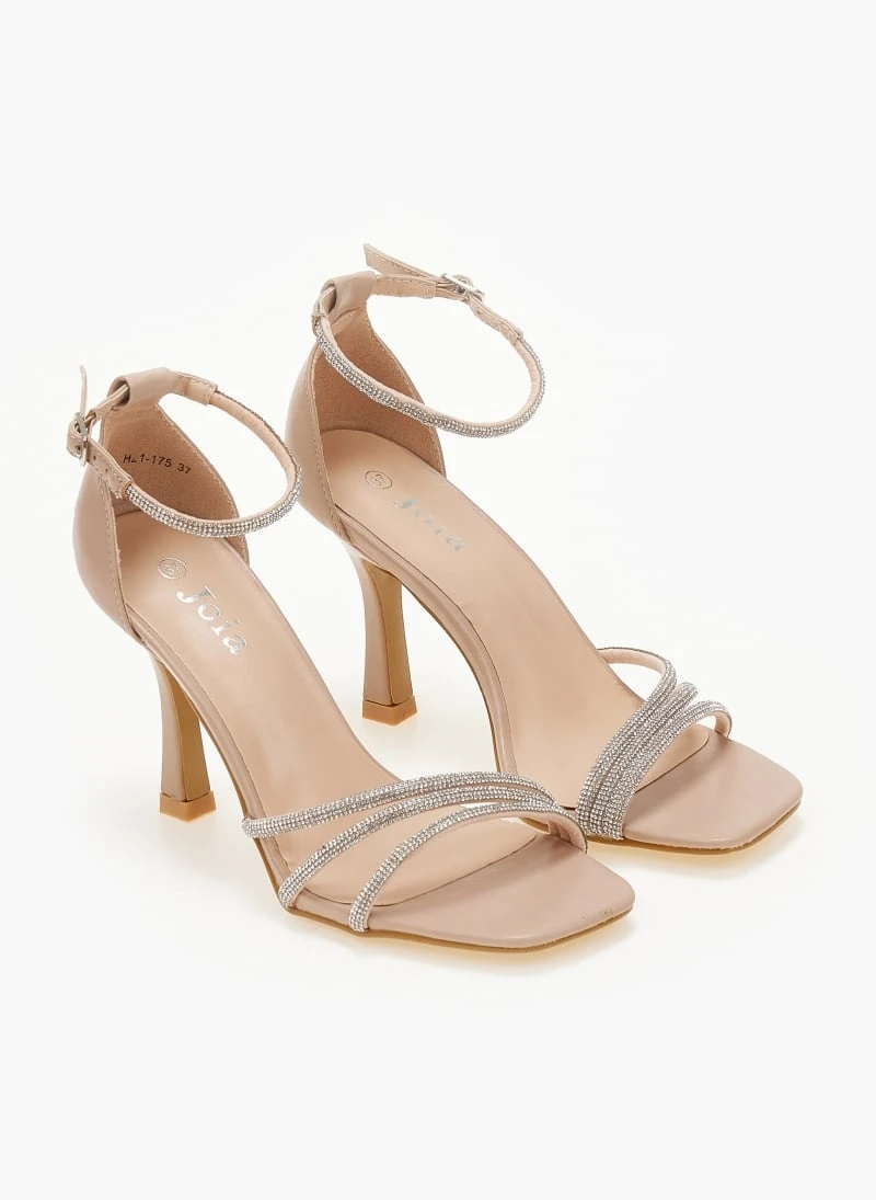 The Fashion Project Πέδιλα με Strass και μπαρέτα - Nude 2 The Fashion Project Πέδιλα με Strass και μπαρέτα - Nude - Image 2