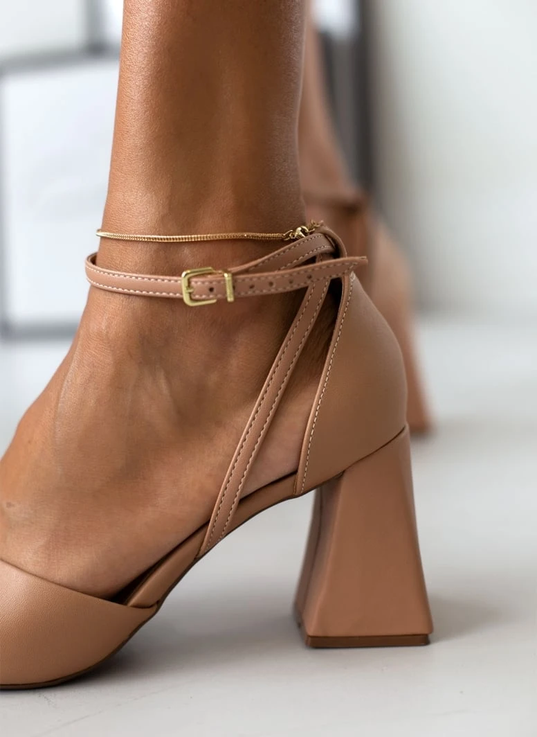 Πέδιλα με τακούνι καμπάνα VIZZANO 6464.106 - Nude 4 Πέδιλα με τακούνι καμπάνα VIZZANO 6464.106 - Nude - Image 4