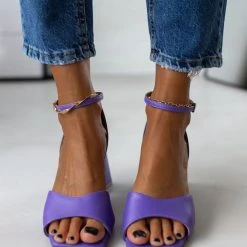 Πέδιλα με τακούνι καμπάνα VIZZANO 6464.106 - Μωβ -Γόβες Εκπτώσεις pedila me takouni kampana vizzano 6464106 106433 56d9