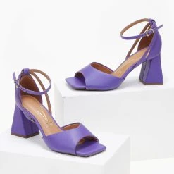 Πέδιλα με τακούνι καμπάνα VIZZANO 6464.106 - Μωβ -Γόβες Εκπτώσεις pedila me takouni kampana vizzano 6464106 106433 iis1