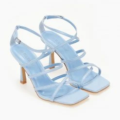 The Fashion Project Πέδιλα με χιαστί δέσιμο - Γαλάζιο -Γόβες Εκπτώσεις pedila me xiasti desimo 103826 fnib