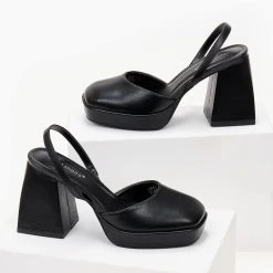 The Fashion Project Γόβες με φιάπα - Μαύρο 7 The Fashion Project Γόβες με φιάπα - Μαύρο -Γόβες Εκπτώσεις pedila me xontro idiaitero takouni 102027 tv1e