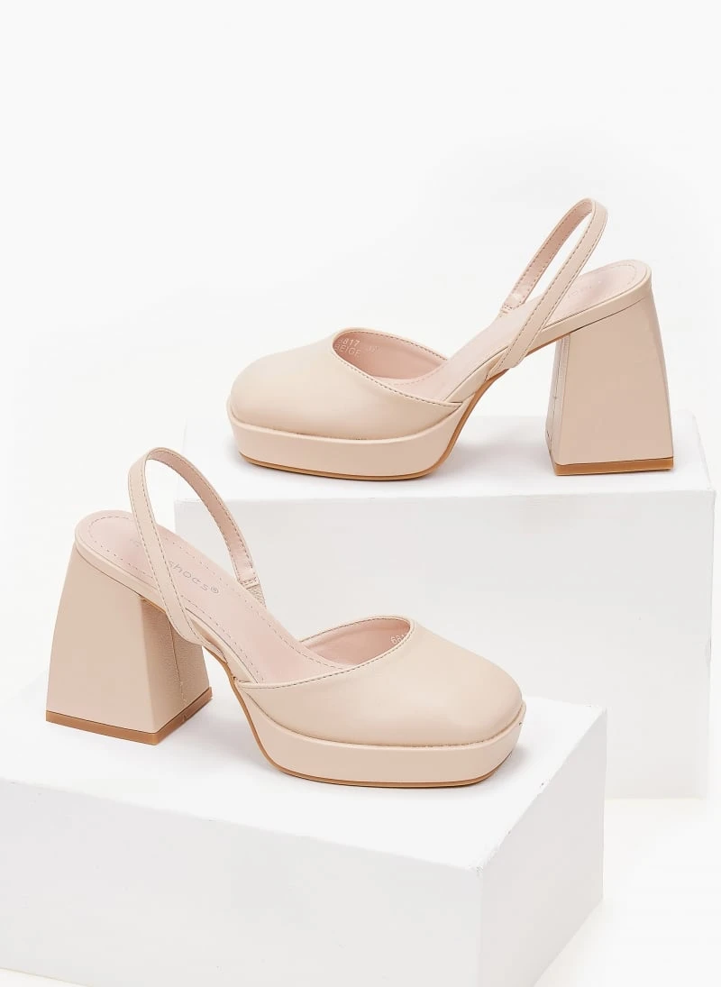 The Fashion Project Γόβες με φιάπα - Μπεζ 2 The Fashion Project Γόβες με φιάπα - Μπεζ - Image 2