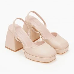 The Fashion Project Γόβες με φιάπα - Μπεζ 7 The Fashion Project Γόβες με φιάπα - Μπεζ -Γόβες Εκπτώσεις pedila me xontro idiaitero takouni 102028 yily