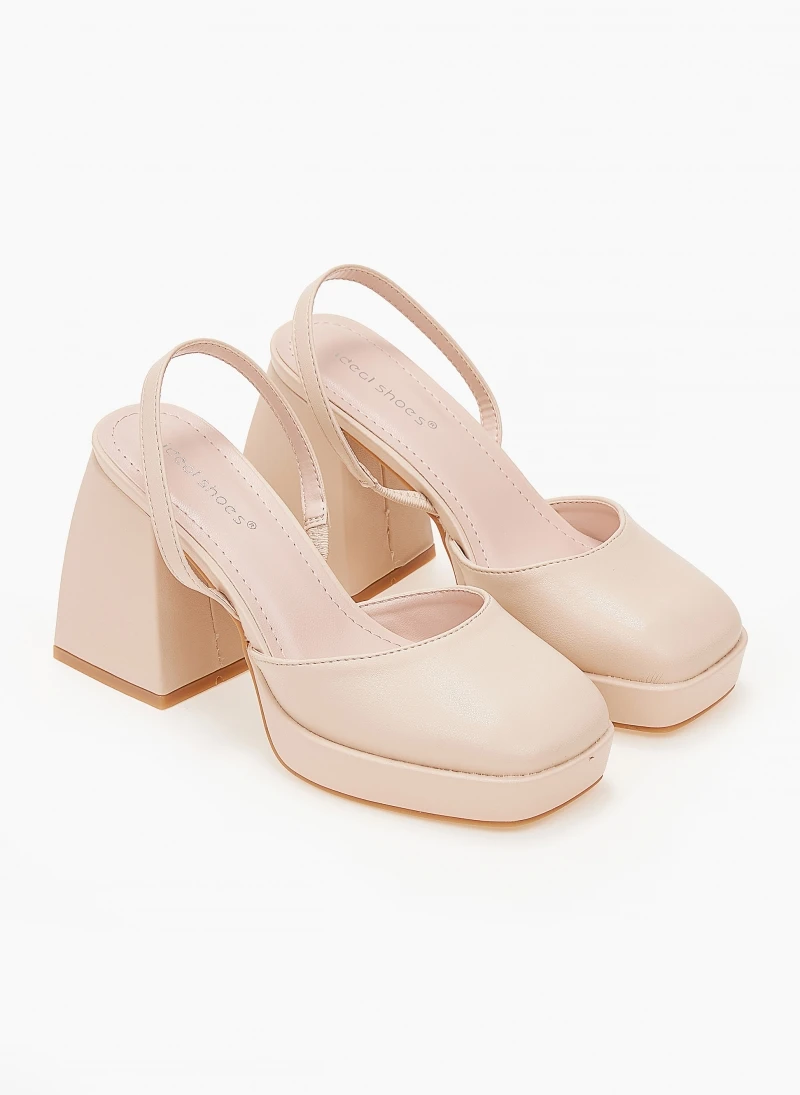 The Fashion Project Γόβες με φιάπα - Μπεζ 4 The Fashion Project Γόβες με φιάπα - Μπεζ - Image 4