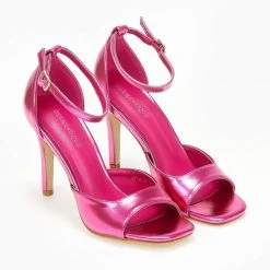 The Fashion Project Πέδιλα με μπαρέτα - Φούξια -Γόβες Εκπτώσεις pedila metallize me mpareta 106904 rkky