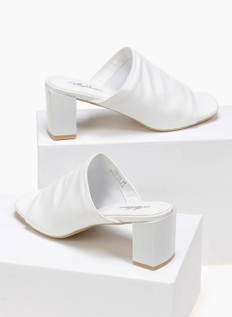 The Fashion Project Mules με φαρδιά φάσα - Λευκό 2 The Fashion Project Mules με φαρδιά φάσα - Λευκό - Image 2