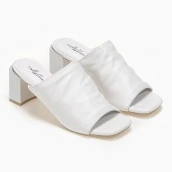 The Fashion Project Mules με φαρδιά φάσα - Λευκό