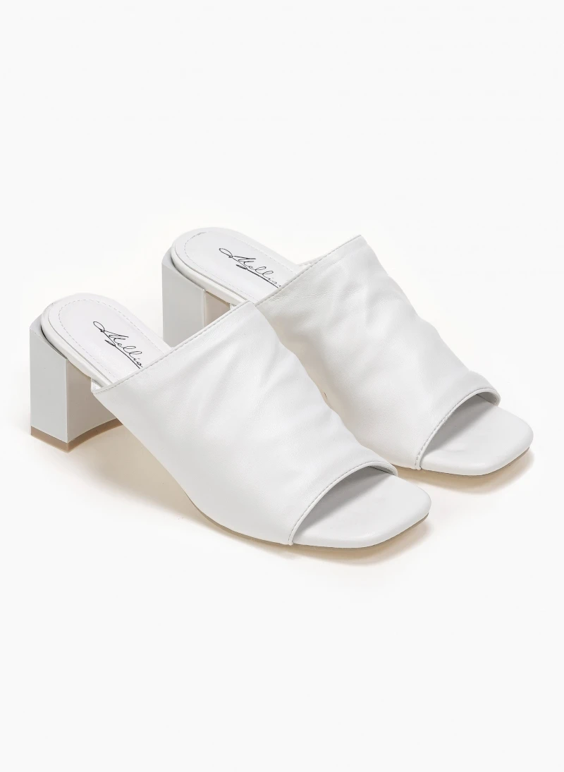 The Fashion Project Mules με φαρδιά φάσα - Λευκό 1 The Fashion Project Mules με φαρδιά φάσα - Λευκό