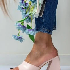 The Fashion Project Mules με ιδιαίτερο τακούνι - Nude