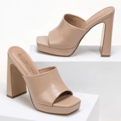 The Fashion Project Mules με χωστή φάσα - Nude -Γόβες Εκπτώσεις pedila mules me xwsti fasa 87556 1i9g