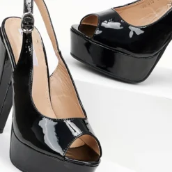 The Fashion Project Πέδιλα Peep Toe λουστρίνι με φιάπα - Μαύρο 12 The Fashion Project Πέδιλα Peep Toe λουστρίνι με φιάπα - Μαύρο -Γόβες Εκπτώσεις pedila peep toe loustrini me fiapa 99885 i9e1