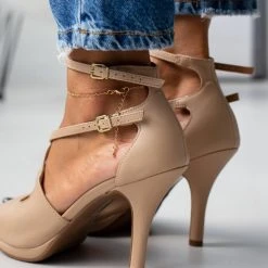 Πέδιλα Peep Toe με χιαστί δέσιμο VIZZANO 6210.1025 - Μπεζ -Γόβες Εκπτώσεις pedila peep toe me xiasti desimo vizzano 62101025 106414 t0c6 1