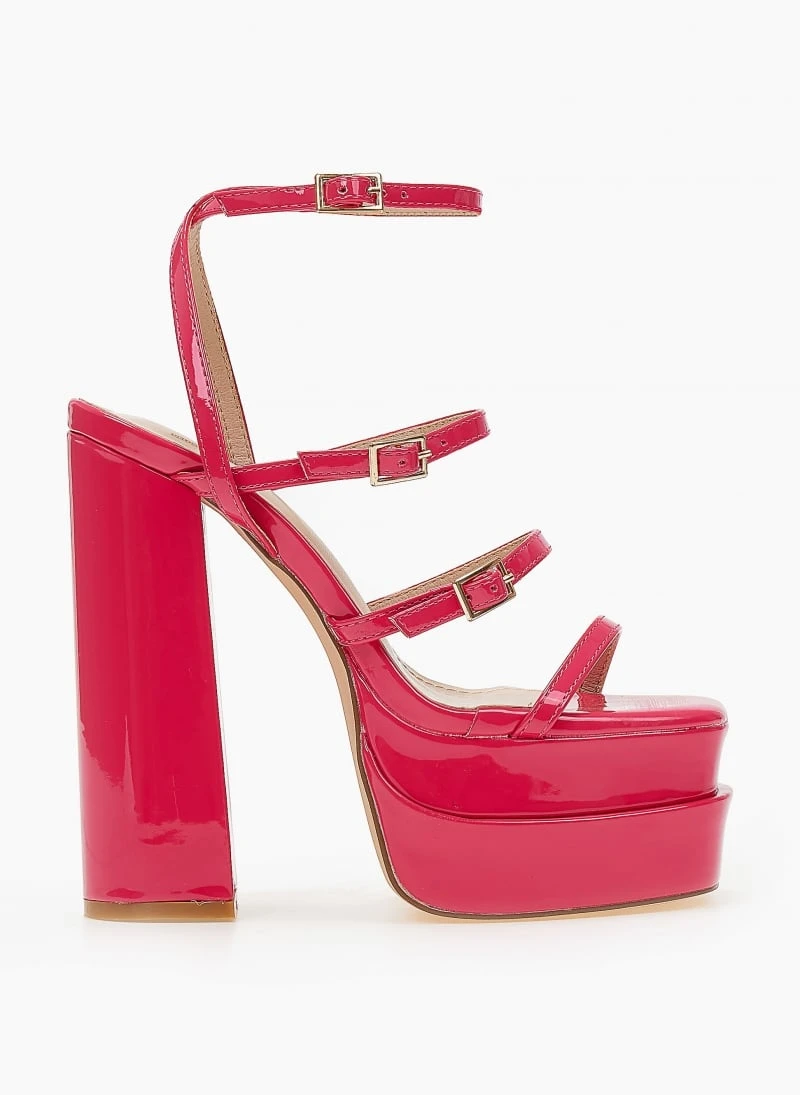 The Fashion Project Πέδιλα Platform λουστρίνι με λεπτά λουράκια - Φούξια 1 The Fashion Project Πέδιλα Platform λουστρίνι με λεπτά λουράκια - Φούξια