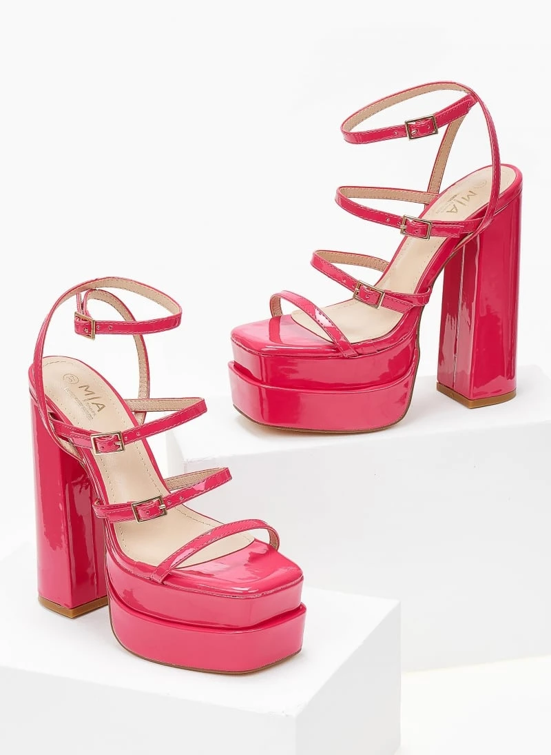 The Fashion Project Πέδιλα Platform λουστρίνι με λεπτά λουράκια - Φούξια 2 The Fashion Project Πέδιλα Platform λουστρίνι με λεπτά λουράκια - Φούξια - Image 2