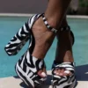The Fashion Project Πέδιλα Platform με Animal Print - Zebra