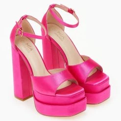 The Fashion Project Πέδιλα Platform με κλειστή φτέρνα - Φούξια 7 The Fashion Project Πέδιλα Platform με κλειστή φτέρνα - Φούξια -Γόβες Εκπτώσεις pedila platform me kleisti fterna 103908 49yy 1