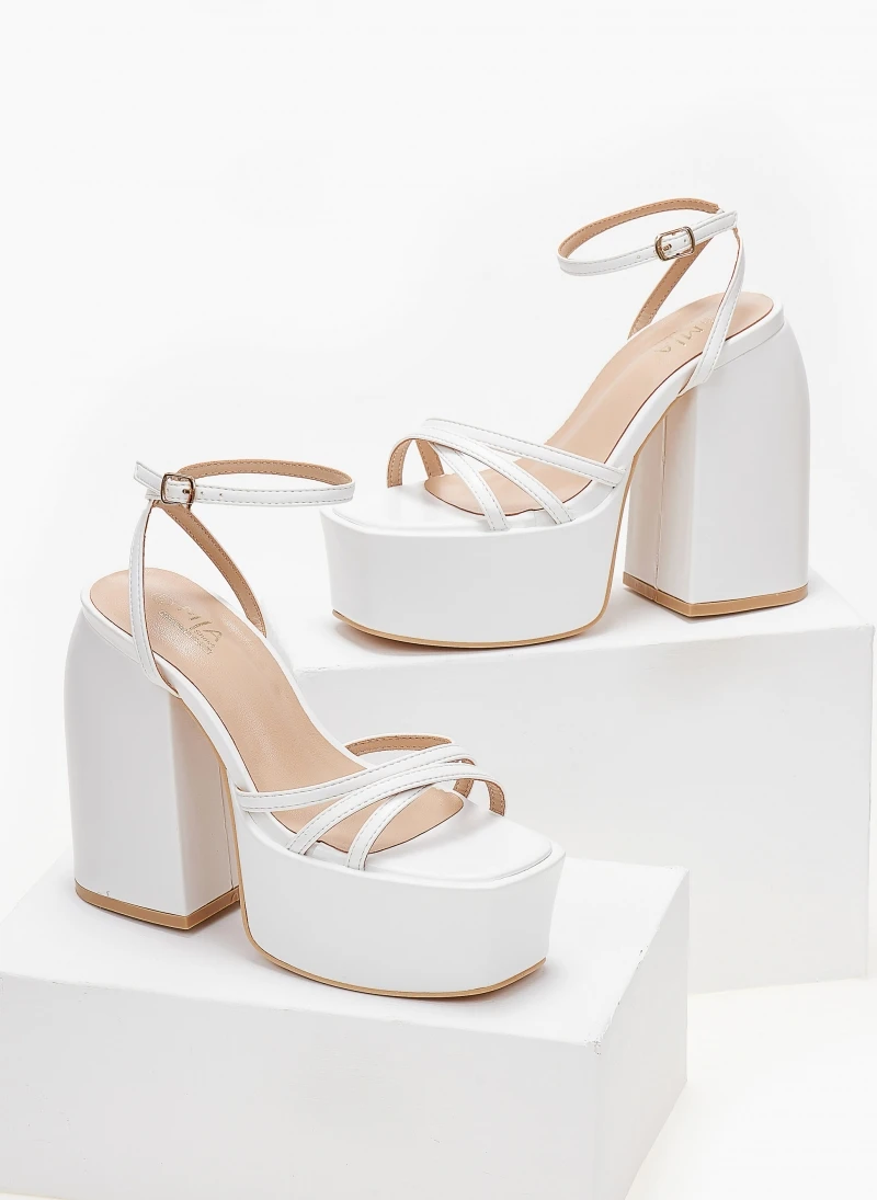 The Fashion Project Πέδιλα Platform με μπαρέτα - Λευκό 3 The Fashion Project Πέδιλα Platform με μπαρέτα - Λευκό - Image 3