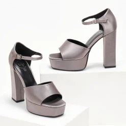 Πέδιλα Platform με μπαρέτα TFP - Ατσαλί -Γόβες Εκπτώσεις pedila platform me mpareta tfp 107801 6zni